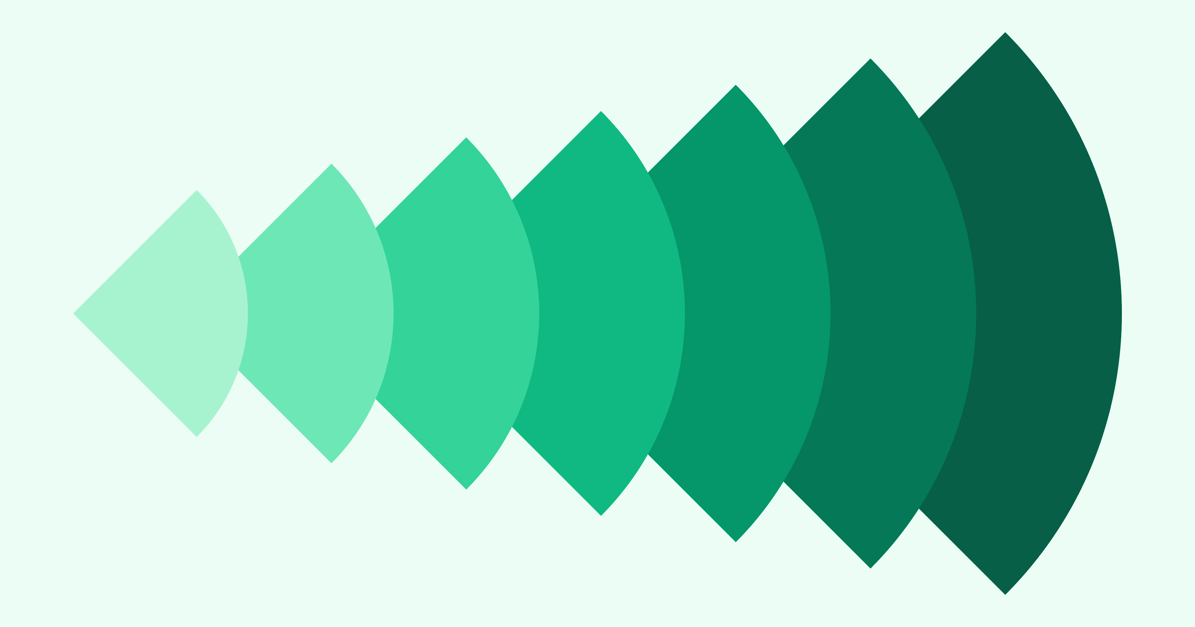 abstract design with green quarter circles